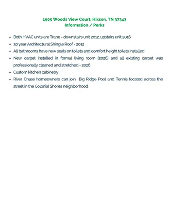 $340,000 | 1905 Woods View Court, Hixson, TN 37343