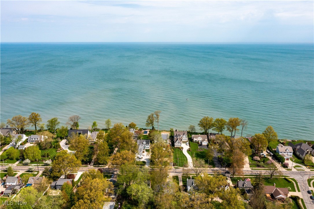 26907 Lake Road Bay Village, OH 44140 - Photo 22 of 33 Aerial view with a residential view and a water view