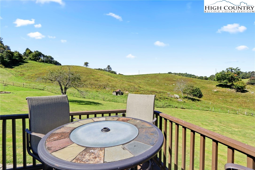 195 Omerta Lane Boone, NC 28607 - Photo 16 of 50 a view of a balcony with table & chairs