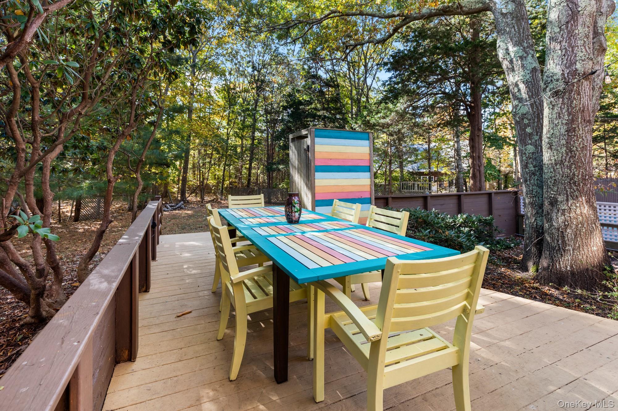 20 Norfolk Drive Springs, NY 11937 - Photo 21 of 23 a backyard of a house with table and chairs
