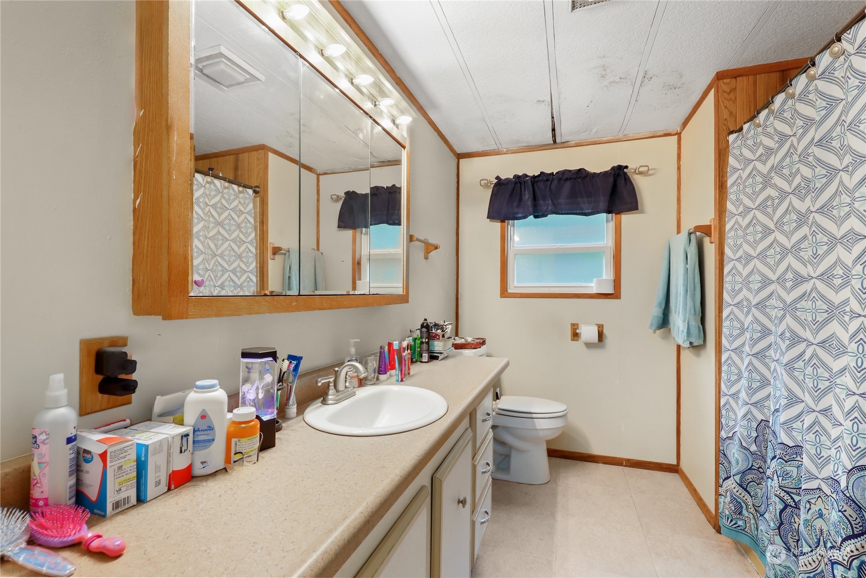 10909 Sidney Road Southwest Port Orchard, WA 98367 - Photo 22 of 34 a bathroom with a sink mirror and toilet