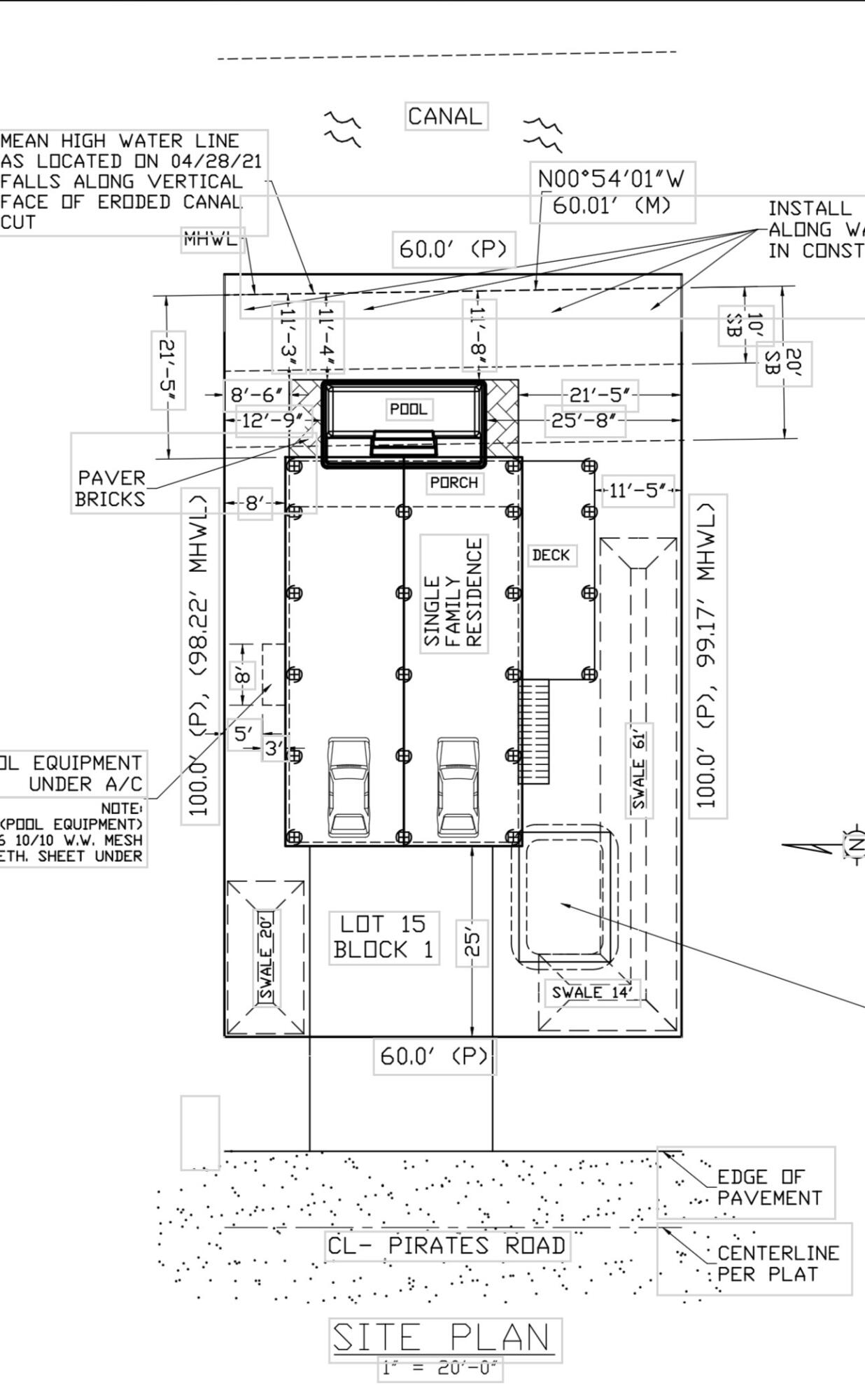325 Pirates Road Summerland Key, FL 33042 - Photo 7 of 40 Pool site plan