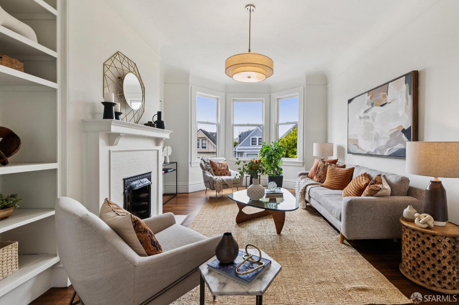 440 Laurel Street San Francisco, CA 94118 - Photo 6 of 24 a living room with furniture fireplace and window