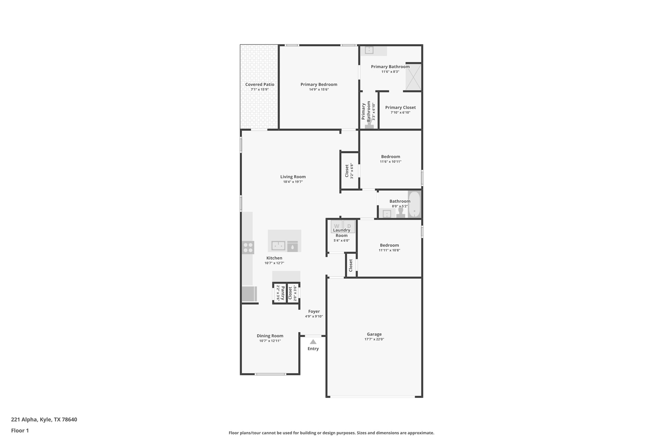 221 Alpha Kyle, TX 78640 - Photo 37 of 37 View of floor plan / room layout