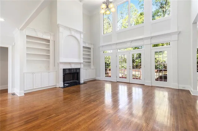 a view interior of a house and livingroom with wooden floor