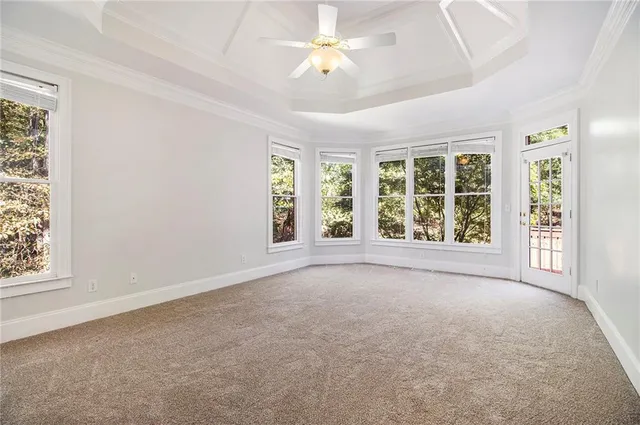 a bathroom with a shower and a tub