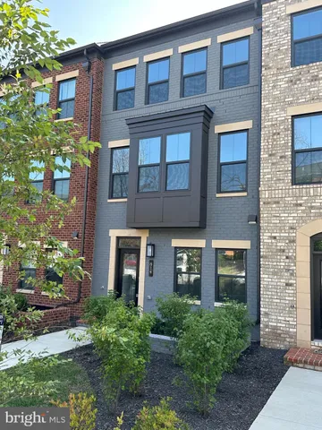 front view of a brick house
