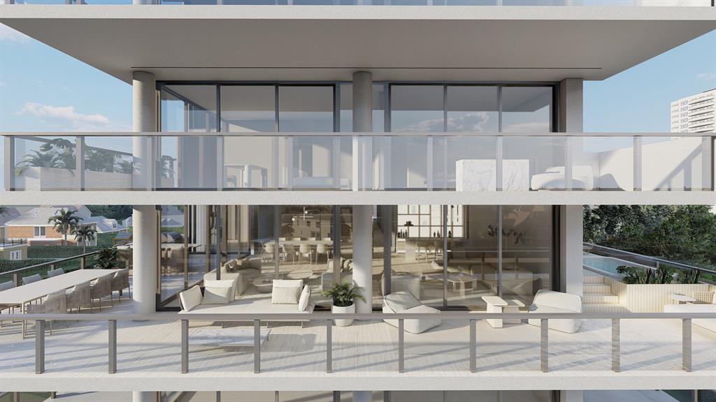 a outdoor living space with furniture