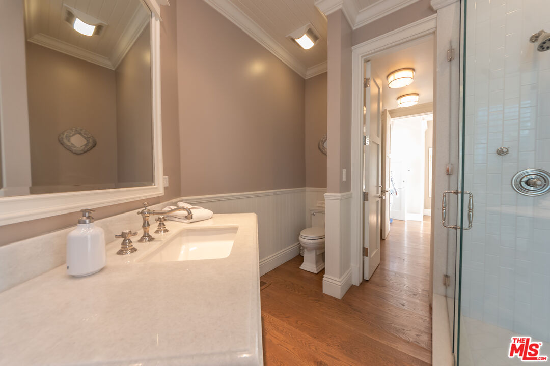 30760 Broad Beach Road Malibu, CA 90265 - Photo 23 of 41 a bathroom with a sink a toilet and shower