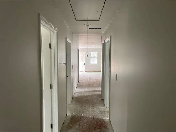 an empty room with a window