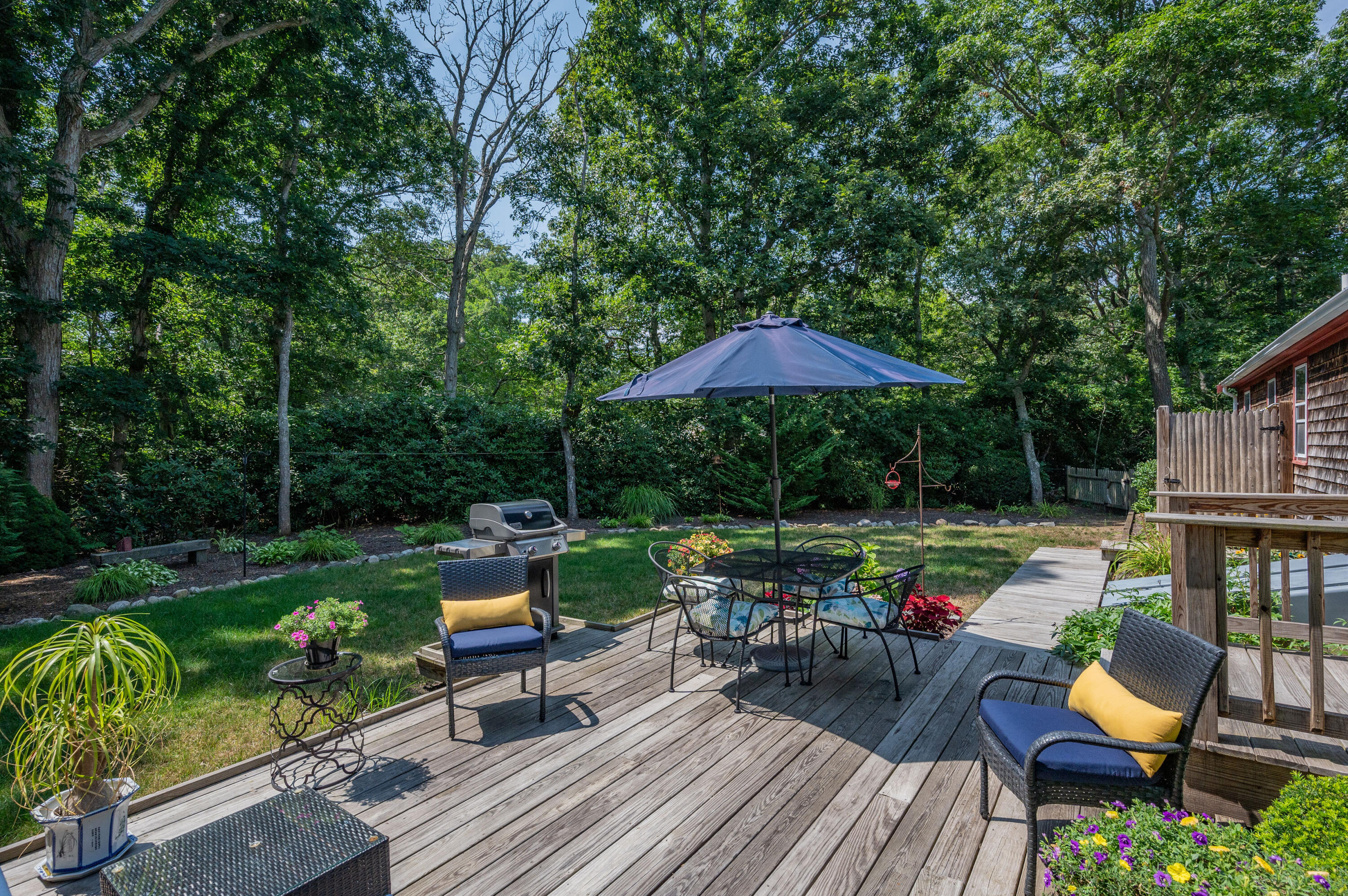 25 Massasoit Trail Eastham, MA 02642 - Photo 23 of 28 a garden view with a seating space