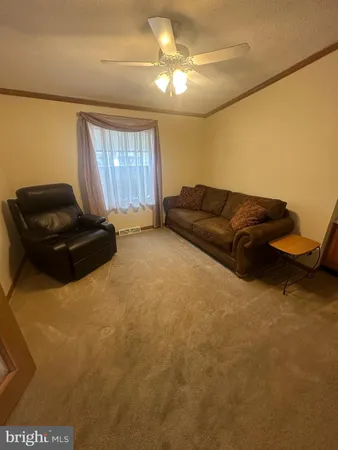 a living room with furniture and a couch