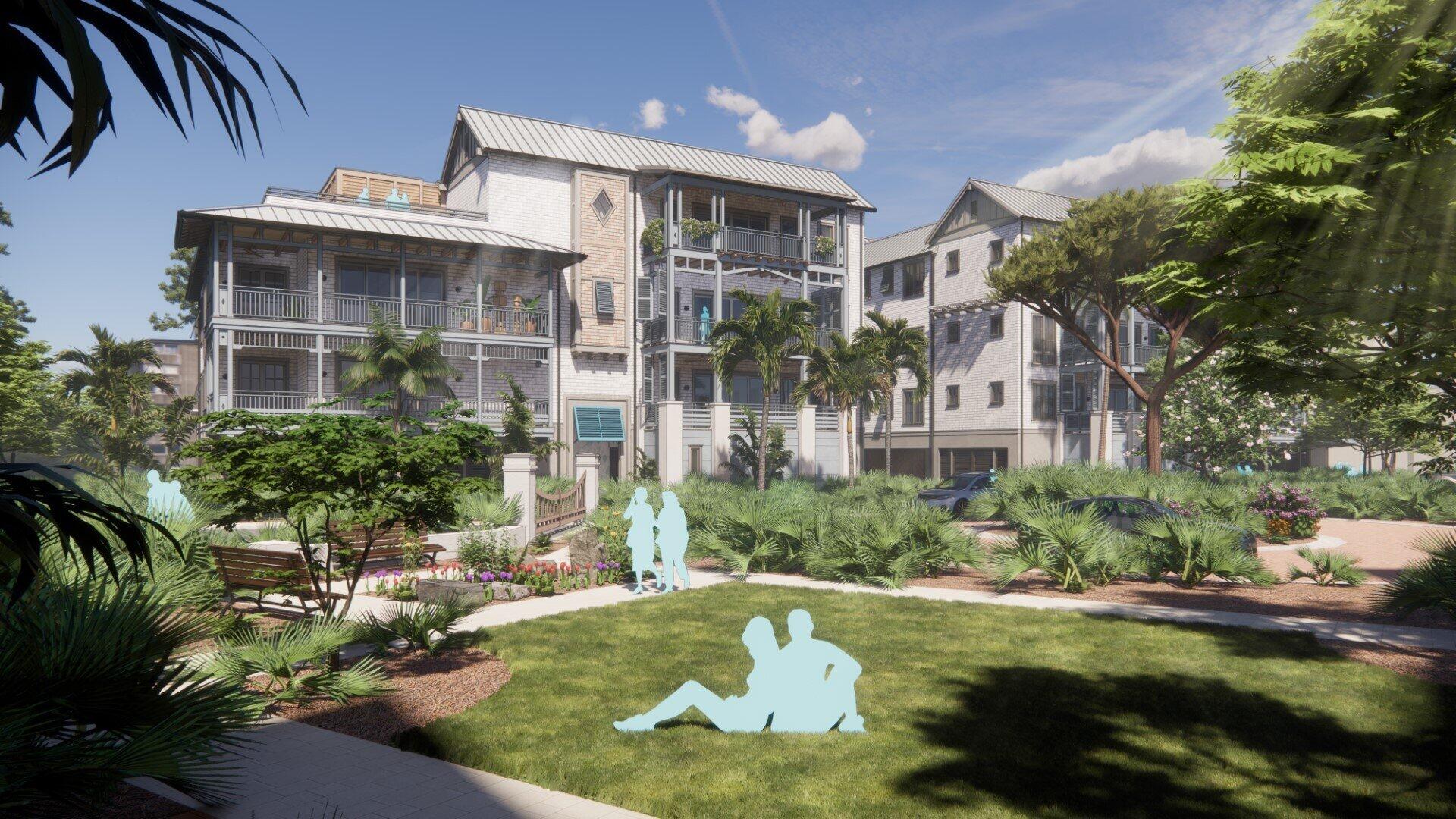 65 Grace Point Way Inlet Beach, Unit B2 Inlet Beach, FL 32461 - Photo 4 of 11 a front view of a house with a yard