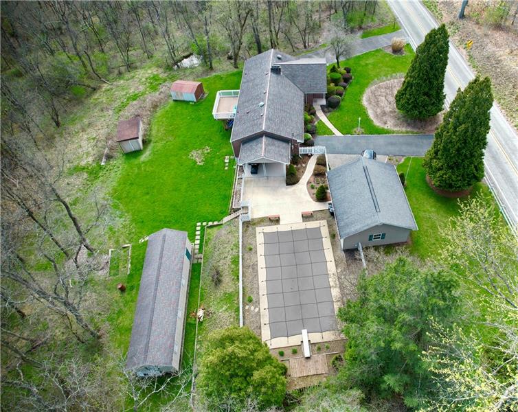 154 Bryson Road Gibsonia, PA 15044 - Photo 2 of 41 an aerial view of a house with garden space and street view