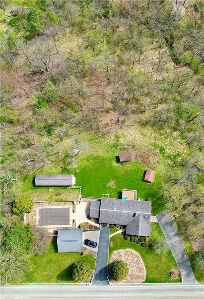 154 Bryson Road Gibsonia, PA 15044 - Photo 40 of 41 an aerial view of a house with yard swimming pool and outdoor seating