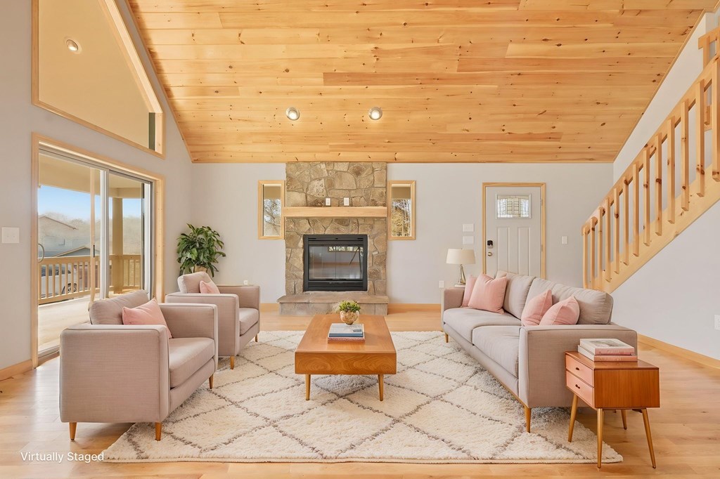 55 Heidis Run Murphy, NC 28906 - Photo 19 of 53 a living room with furniture and a fireplace