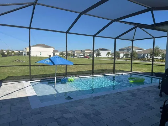 a view of a park with a small yard