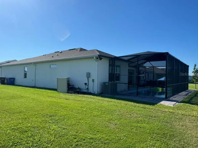 a house view with a outdoor space