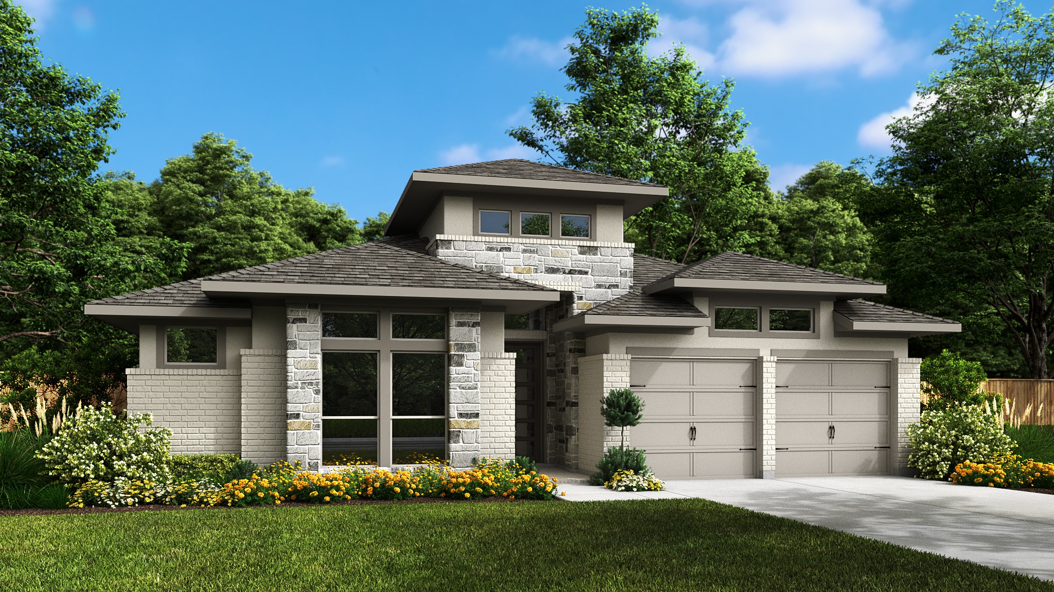 525 Sundance Ridge Georgetown, TX 78628 - Photo 1 of 12 a front view of a house with a garden