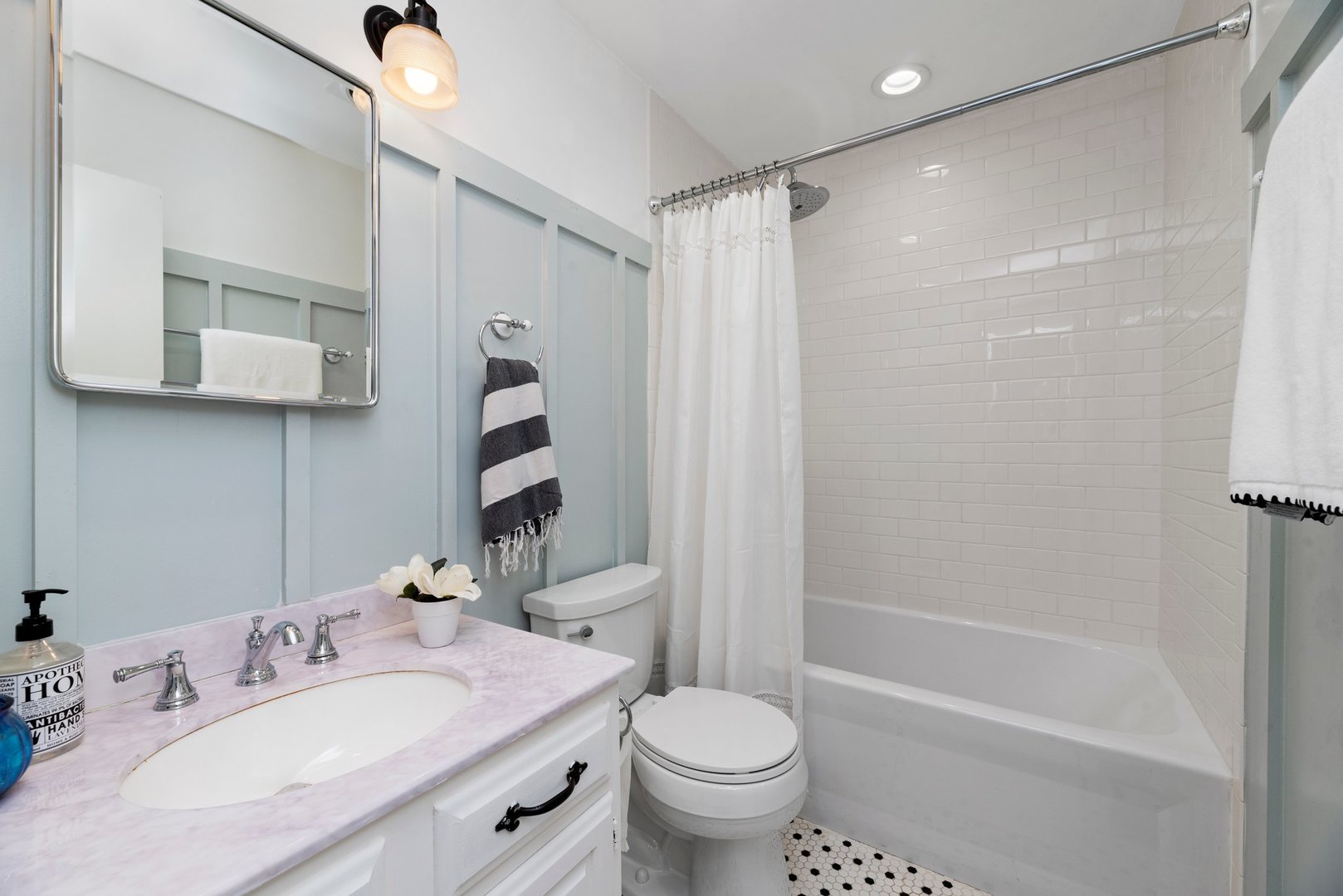 623 Ranch Road Wheaton, IL 60187 - Photo 12 of 21 a bathroom with a granite countertop sink toilet and shower