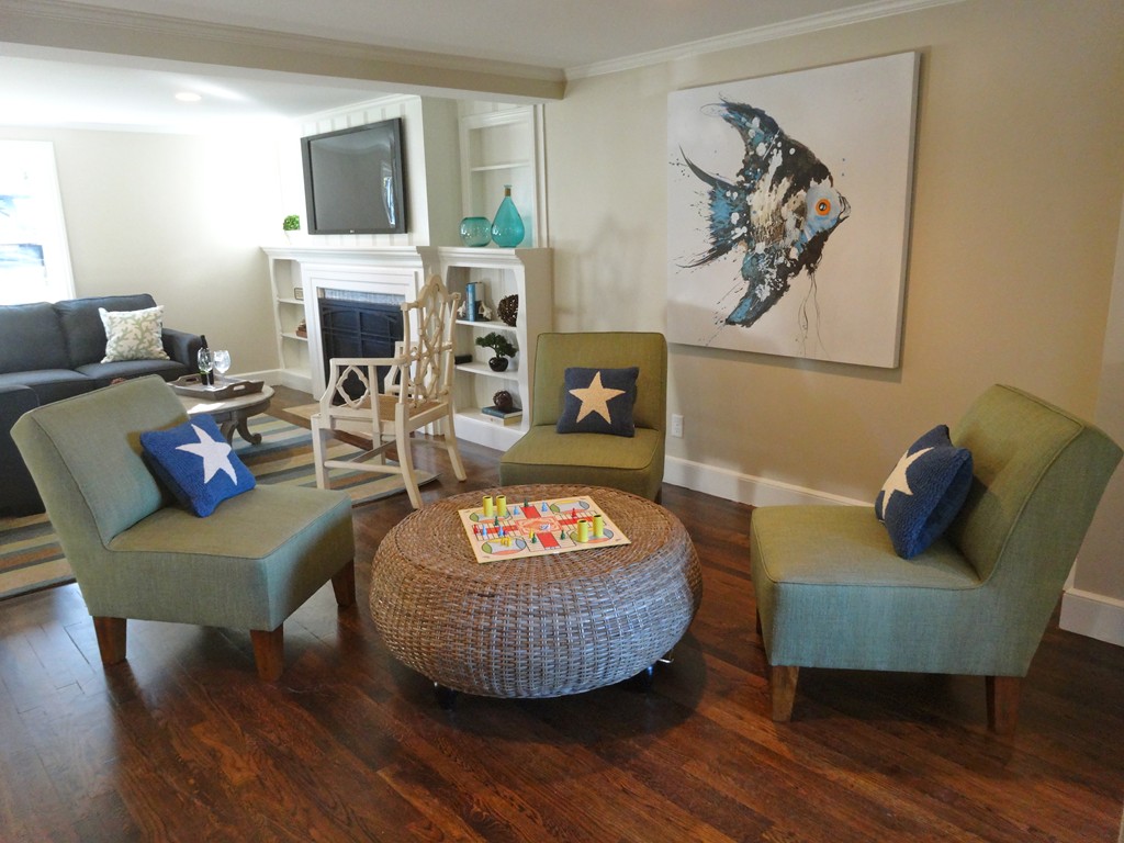 9 Summit Drive Hingham, MA 02043 - Photo 15 of 28 a living room with furniture and a flat screen tv