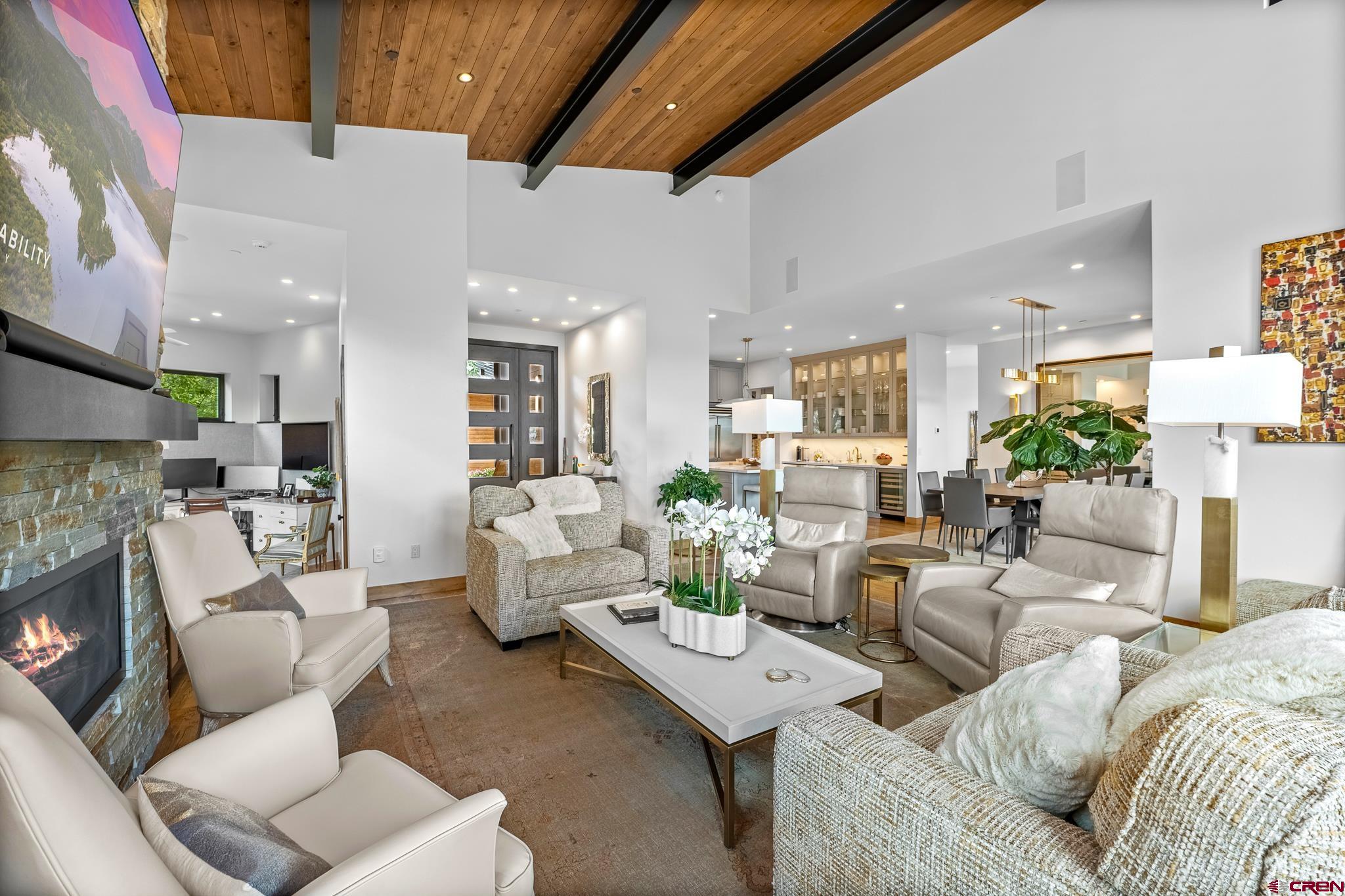 220 Hideout Trail Durango, CO 81301 - Photo 15 of 35 a living room with furniture kitchen and a table