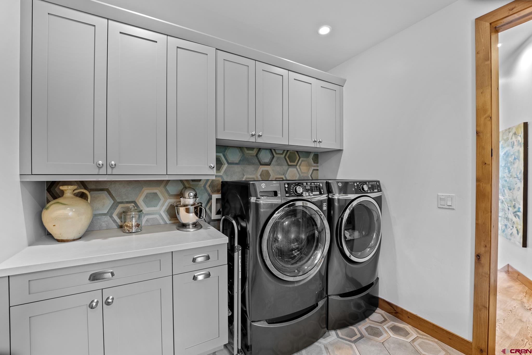 220 Hideout Trail Durango, CO 81301 - Photo 35 of 35 a utility room with closet dryer and washer