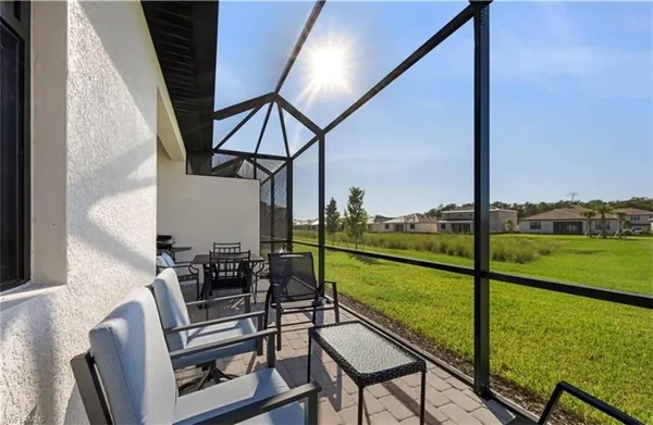 a outdoor space with furniture