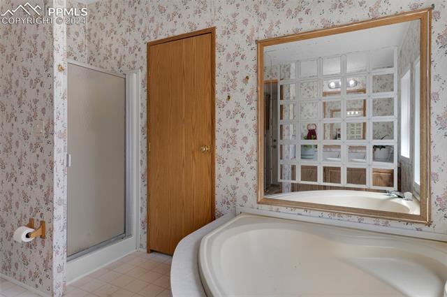 33510 Fossinger Road Yoder, CO 80864 - Photo 19 of 50 Master bath with free-standing shower and soaking tub