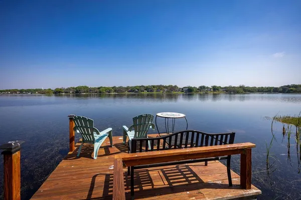a view of a balcony with an ocean view