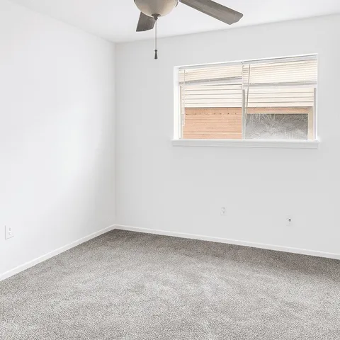 an empty room with a window
