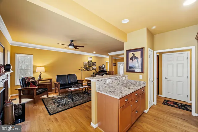 a view of a bathroom from the hallway