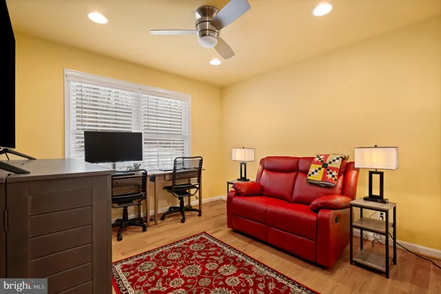 a view of a house with a large window