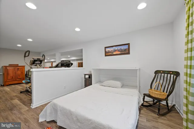 a view of wooden deck with a bench