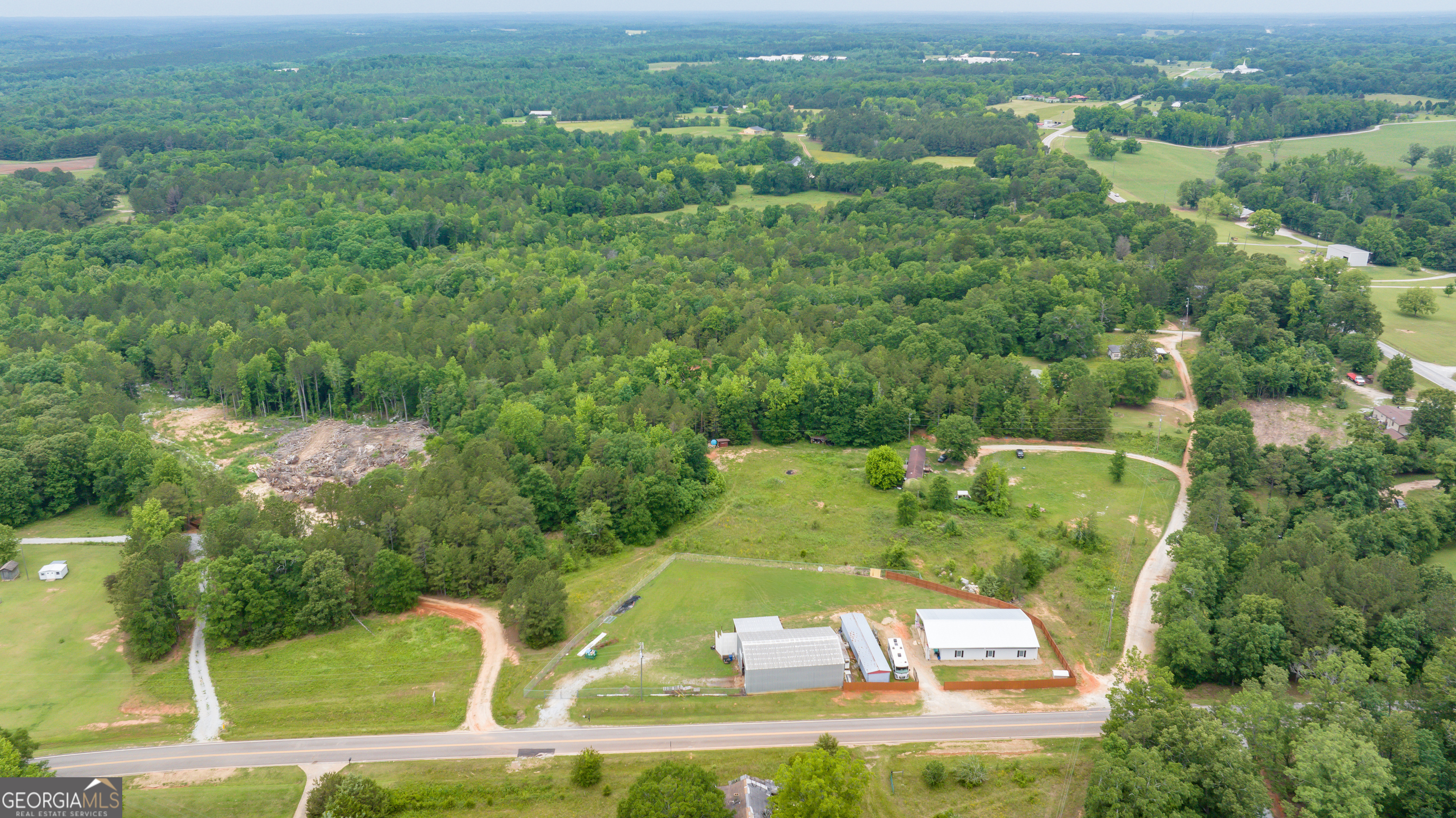 2109 Brewers Mill Road Elberton, GA 30635 - Photo 46 of 51 an aerial view of a house with a yard