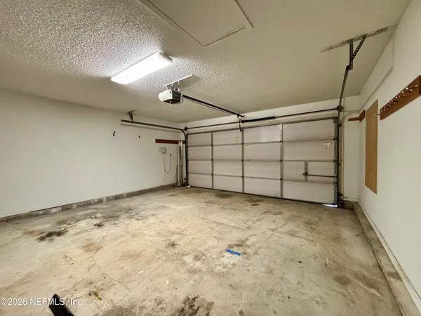 a view of a garage