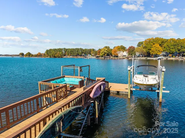 a balcony with view of lake