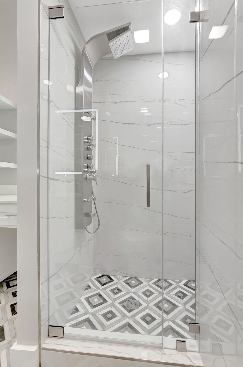 23228 Fountain View Drive, Unit B Boca Raton, FL 33433 - Photo 25 of 49 Walk-in Shower and Luxury Showerhead