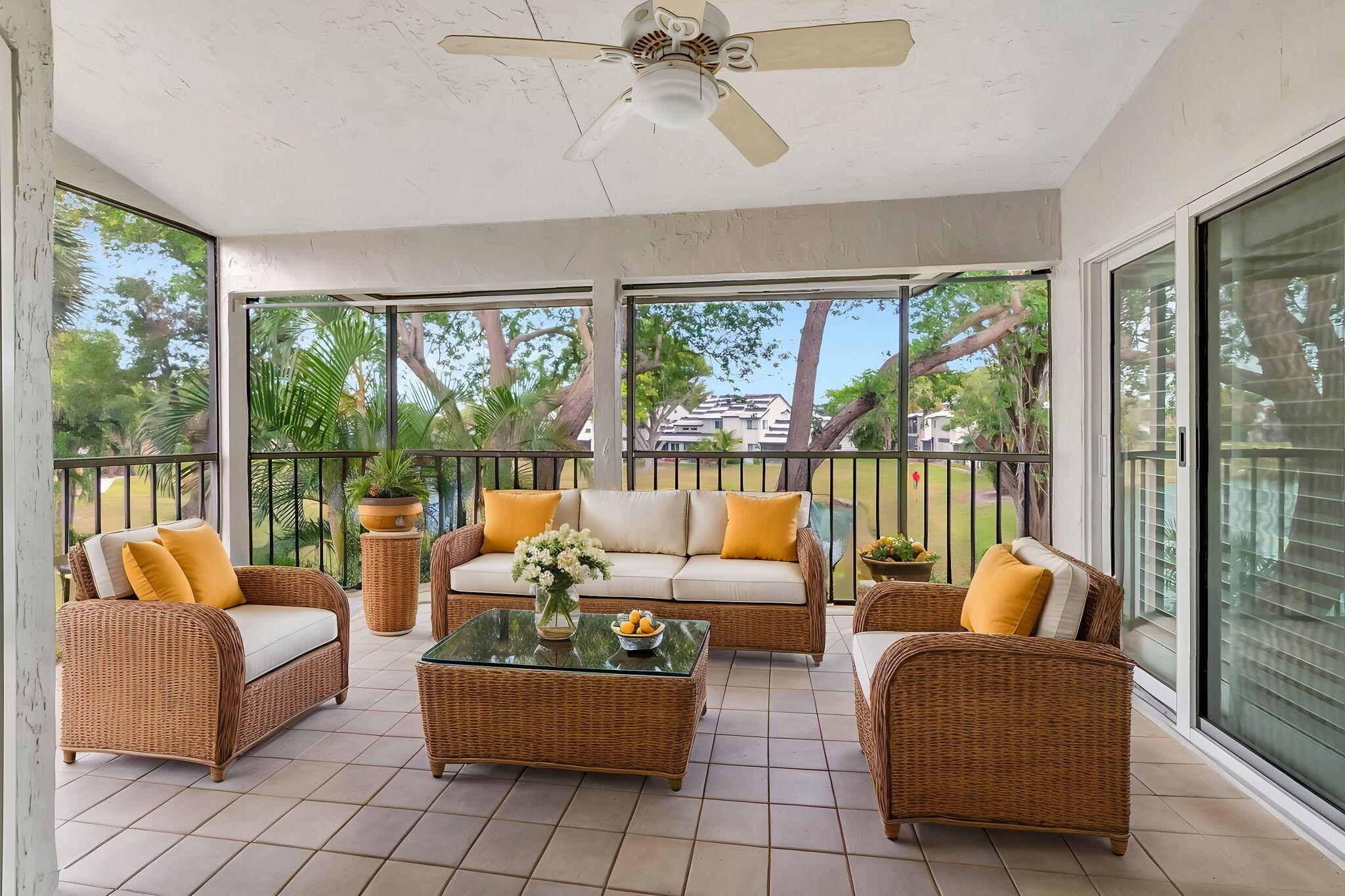 23228 Fountain View Drive, Unit B Boca Raton, FL 33433 - Photo 7 of 49 Patio Virtual Staged Option 1