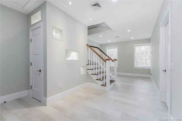 en view interior of a house with stairs