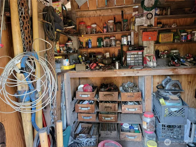 a view of backyard with green space