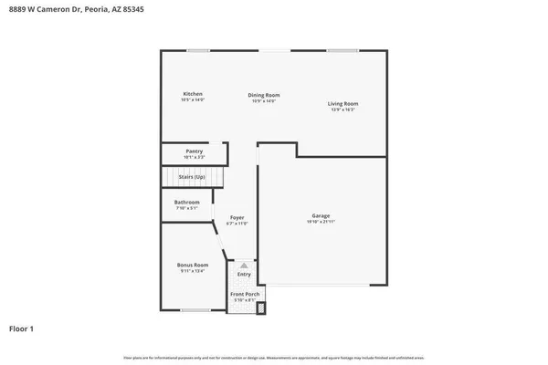 $2,725 | 8889 West Cameron Drive, Peoria, AZ 85345