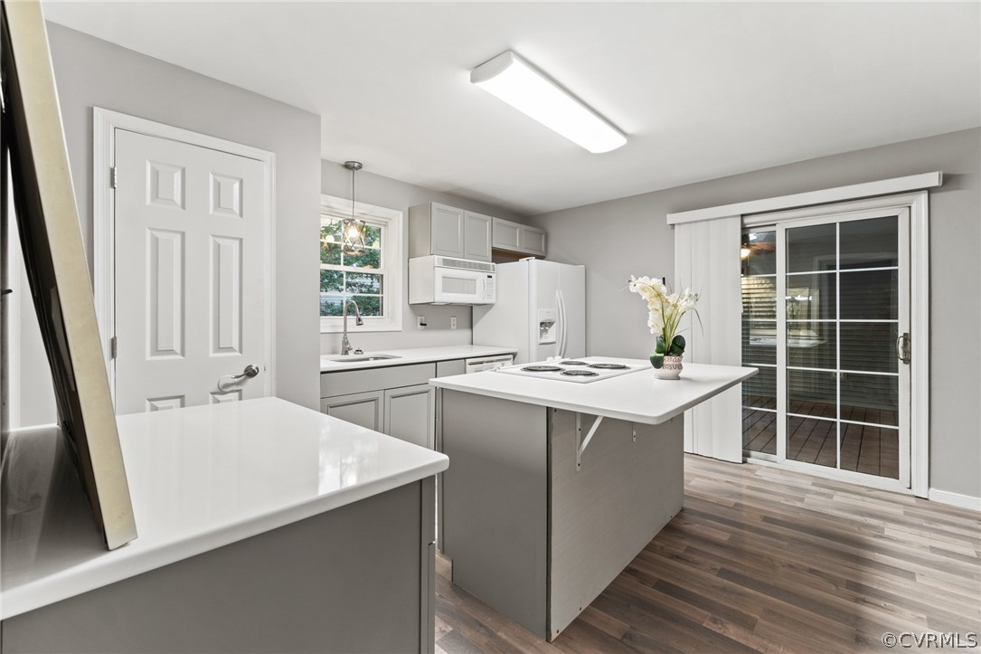3704 Pease Road Midlothian, VA 23112 - Photo 23 of 50 a view of kitchen with sink and wooden floor