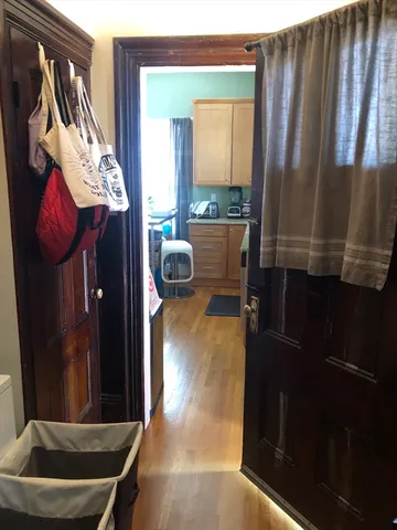 a kitchen with a stove and a microwave