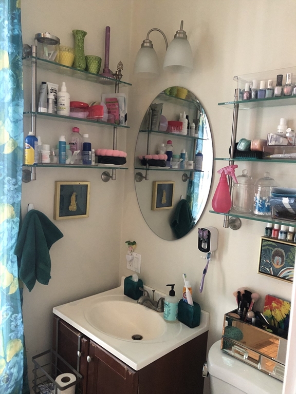 27 Warren Avenue, Unit 1 Somerville, MA 02143 - Photo 16 of 18 a bathroom with a sink and a mirror