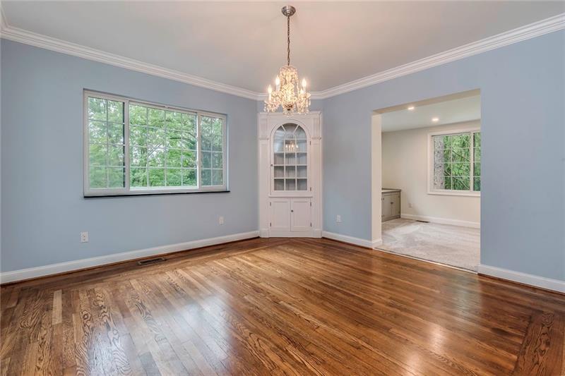 3325 Comanche Road Pittsburgh, PA 15241 - Photo 6 of 25 Imagine Your Next Holiday Gathering in This Lovely Dining Room with Rebuilt Chandelier, Corner China Cupboard and Gleaming Hardwood Flooring