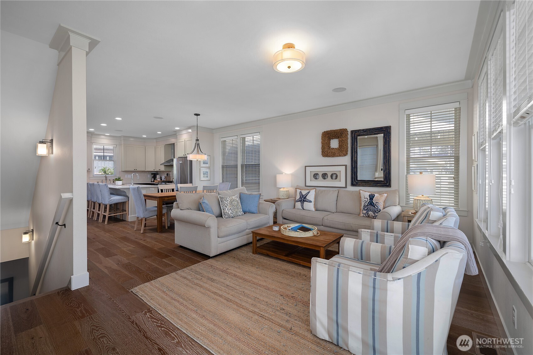 34 Seaside Lane Pacific Beach, WA 98571 - Photo 11 of 33 a living room with furniture and a wooden floor