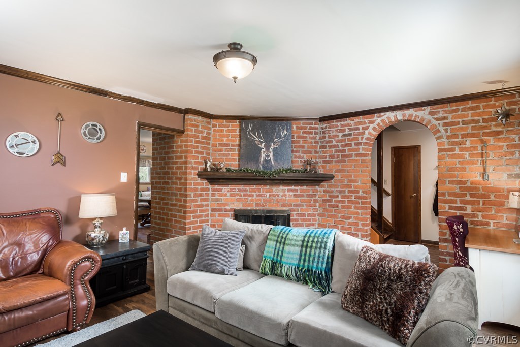 2521 Mountain View Road Powhatan, VA 23139 - Photo 6 of 29 Wow! Amazing family room with brick wall, fireplac