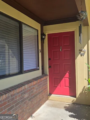 a view of front door of house
