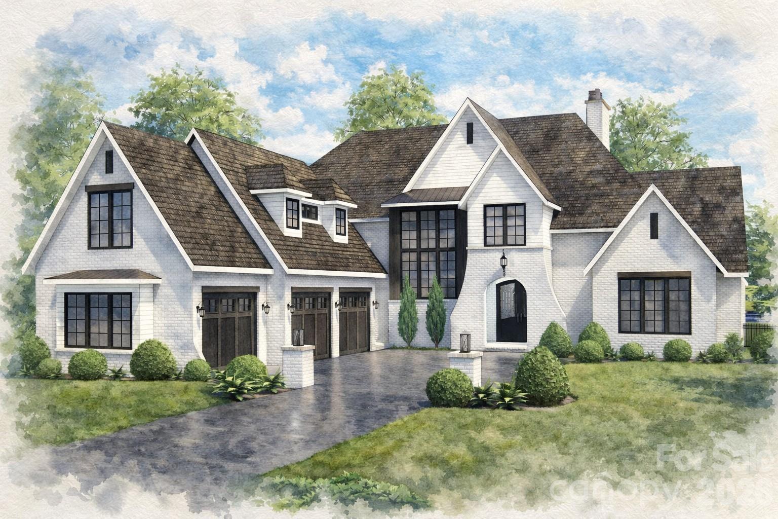 21422 Bethel Church Road Cornelius, NC 28031 - Photo 2 of 19 a front view of a house with a yard and garage